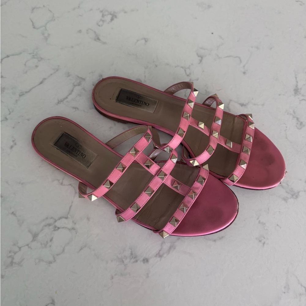 Valentino Pink Studded Women's Sandals